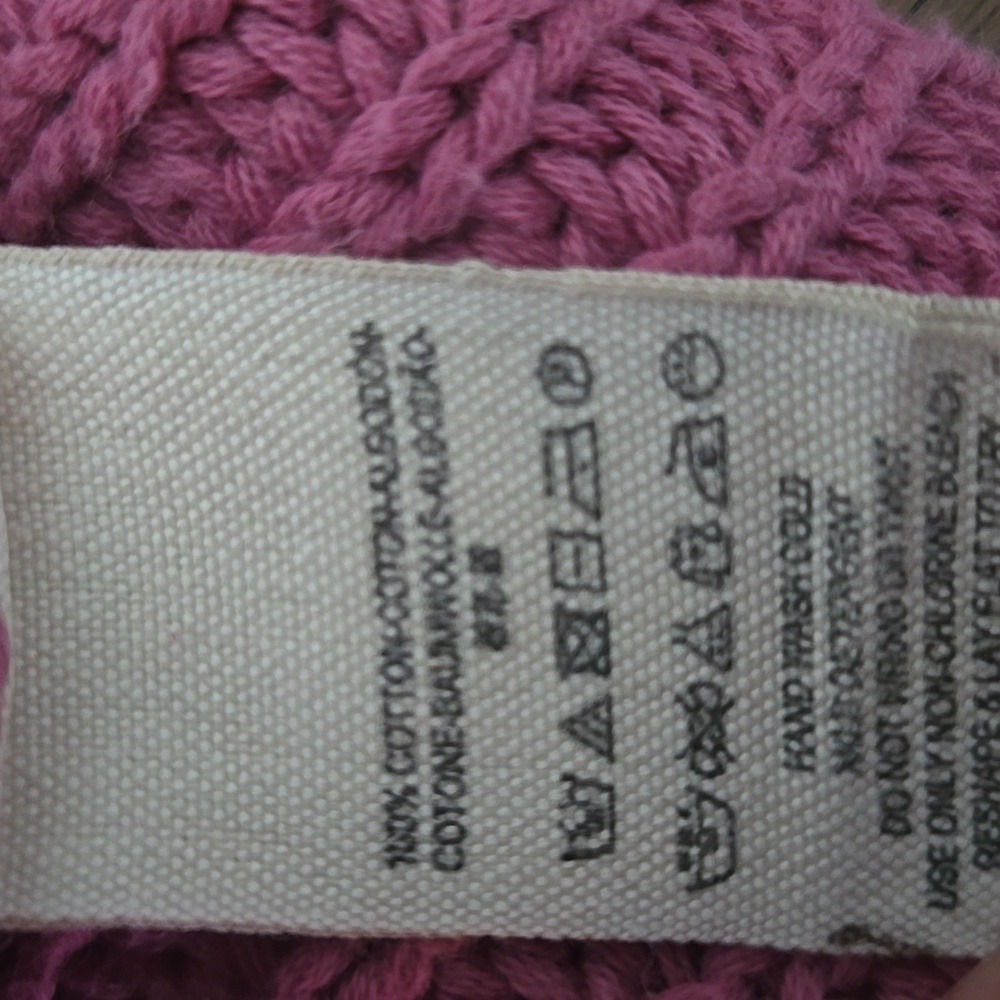 FREE PEOPLE Damsel Cotton Flare Sleeve Sweater Pink Sz Small - Picture 11 of 12